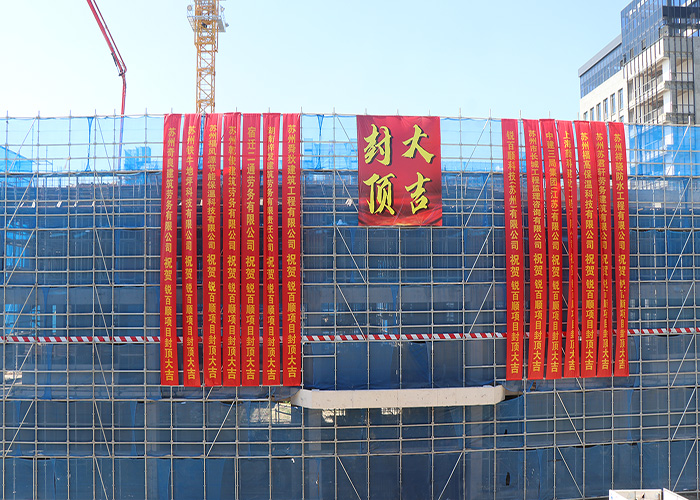 匠心精筑 喜封金顶|锐百顺项目全面封顶